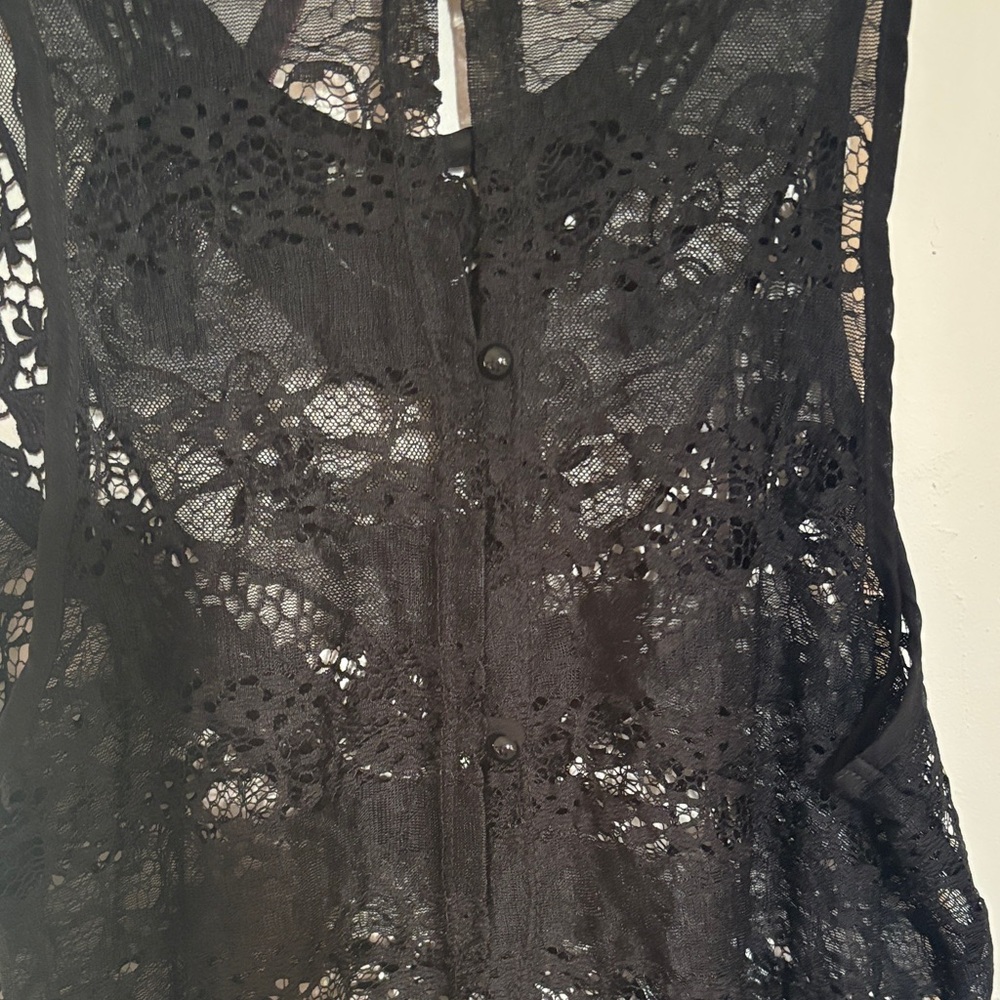Moon Collection Black Lace Blouse - Picture 6 of 7